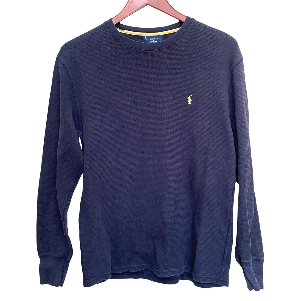 Polo by Ralph Lauren Men's Navy Long-Sleeve Crewneck Shirt